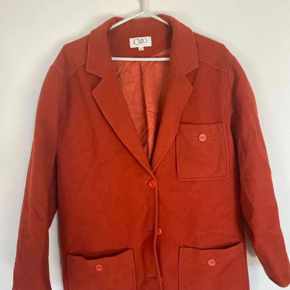 CLEO Orange trench coat - Picture 3 of 5